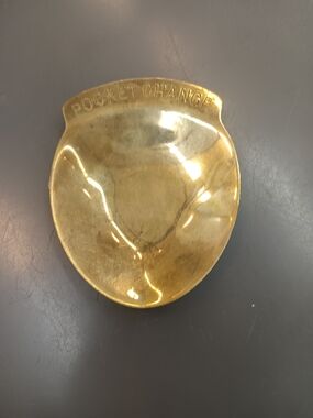 Vintage Solid Brass "Pocket Change" Trinket Tray